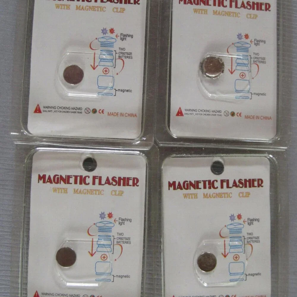 Football Pin Magnetic Body Light Super Bright Flashing Jewelry Lot of 4